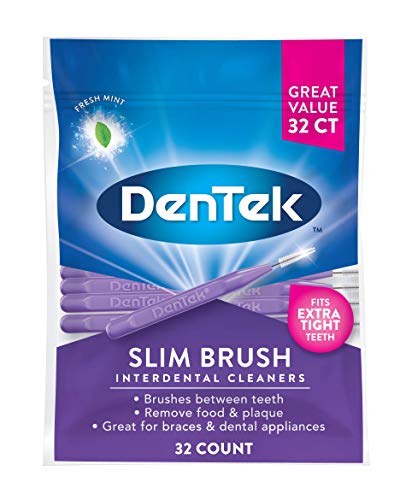 DenTek Slim Brush Advanced Clean Interdental Cleaners, Extra Tight, 32 Count