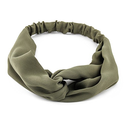 Yeshan Women and Girls Stretch Criss Cross Fashion Headband/Bandana/Turban/Headwrap Knotted Hairband,pack of 6