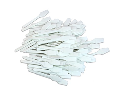 100pcs Pana Brand Cosmetic Make Up Disposable Plastic 2.5″ Spatulas Skin Care Facial Cream Mask Spatula (100 Pieces in a Container) (WHITE)