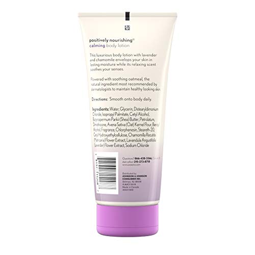 Aveeno Positively Nourishing Calming Body Lotion with Lavender, Chamomile, Soothing Oatmeal & Shea Butter, Daily…