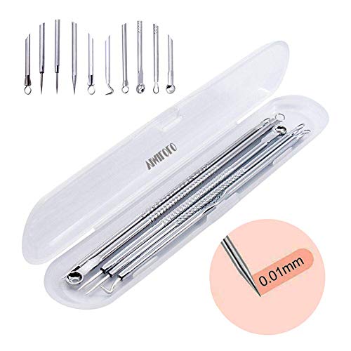 Blackhead Remover Tools,VIMILOLO Pimple Blemish Comedone Acne Extractor Remover Tool Stainless Steel Pimple Tweezers