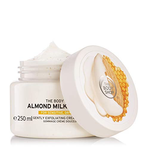 The Body Shop Almond Milk and Honey Body Gently Exfoliating Scrub – Soothing Exfoliation for Sensitive Skin – Vegetarian…