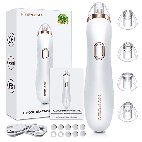 HOPOSO Blackhead Remover Pore Vacuum Facial Nose Pore Cleaner Pimple Acne Comedone Extractor Electric Blackhead Removal…