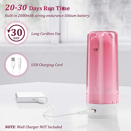 Water Dental Flosser Cordless for Teeth: Portable Oral Irrigator Rechargeable Collapsible Travel Teeth Cleaner with Case…