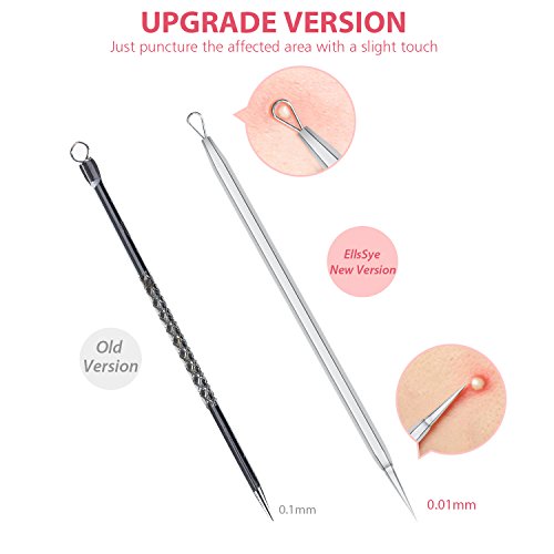 JPNK Blackhead Remover Tool Comedones Extractor Acne Removal Kit for Blemish, Whitehead Popping, 6 Pcs Zit Removing for…
