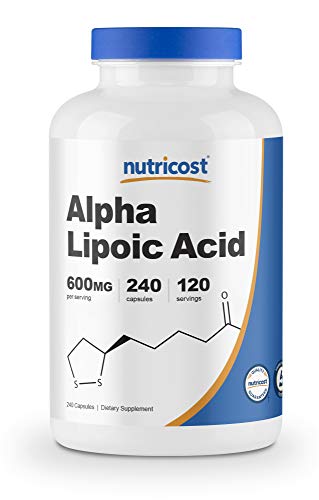 Nutricost Alpha Lipoic Acid 600mg Per Serving, 240 Capsules – Gluten Free, Vegetarian Capsules, Soy Free & Non-GMO