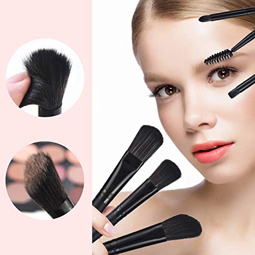 Makeup Brush Set, Complete 32pcs Black Makeup Brushes Synthetic Soft Bristles Brush for Foundation Kabuki Blush Blending…