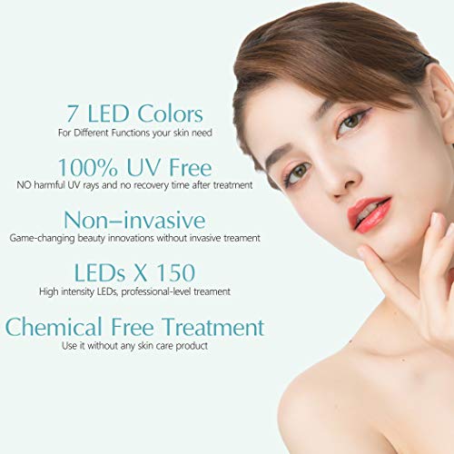 Led Face Mask, Diougens Lee 7 Color Photon Light Skin Rejuvenation Therapy Facial Skin Care Mask