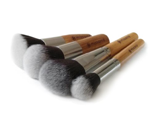 Missamé Vegan Makeup Brushes For Foundation, Blending Blush And Eye Cosmetic, Premium Synthetic Hair, Make Up Brush Set…