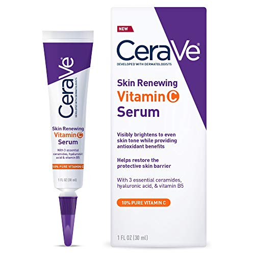 CeraVe Vitamin C Serum with Hyaluronic Acid | Skin Brightening Serum for Face with 10% Pure Vitamin C | Fragrance Free…