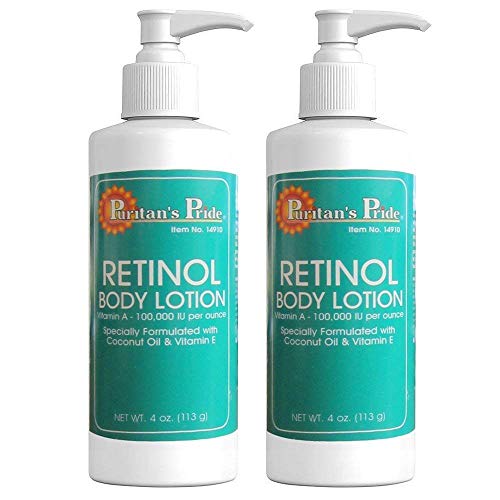 Puritan’s Pride 2 Pack of Retinol Body Lotion (Vitamin A 100,000 IU Per Ounce) Puritan’s Pride Retinol Body Lotion…