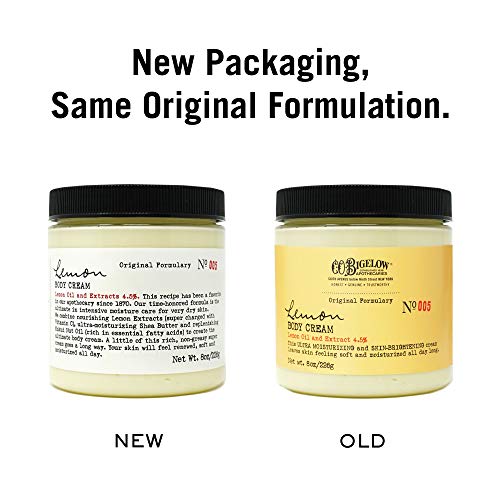 C.O. Bigelow Lemon Body Cream – No. 005, Moisturizing Body Cream with Shea Butter, Lemon Oil and Extracts for Dry Skin…