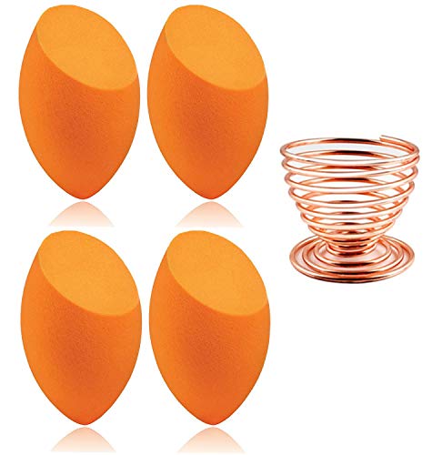 Makeup Sponges 4+1 Pcs – Round Bottom Makeup Blender Sponge,For Original Liquid Foundation, Concealer, Cream, Powder…