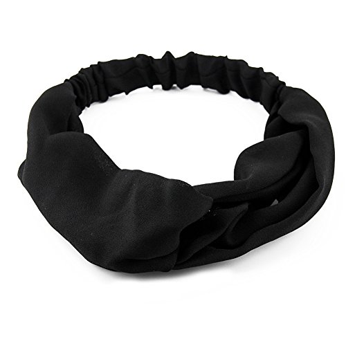 Yeshan Women and Girls Stretch Criss Cross Fashion Headband/Bandana/Turban/Headwrap Knotted Hairband,pack of 6