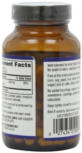 Twinlab Calcium Lactate Caps, 100 Capsules (Pack of 4)