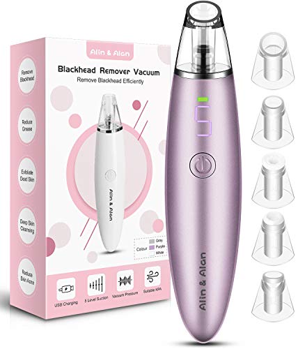 Blackhead Remover Vacuum Pore Cleaner, Alin&Alan Electric Blackhead Vacuum Suction Devices, USB Rechargeable Acne…