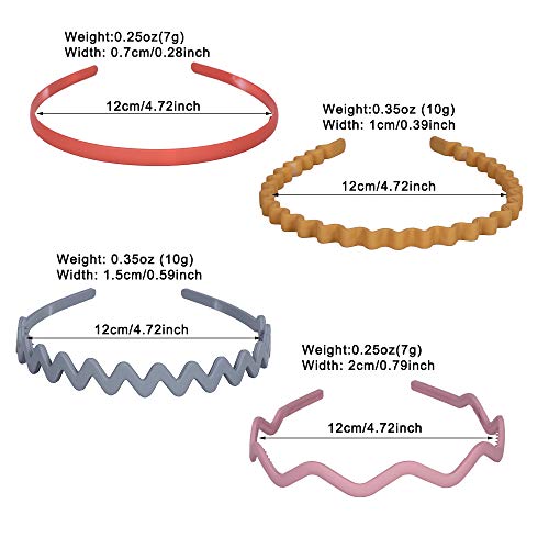 20 PCS Colorful Headbands Teeth Comb Thin Non Slip Hair Hoops for Women Acrylic Flexible Matte Hair bands for Party…