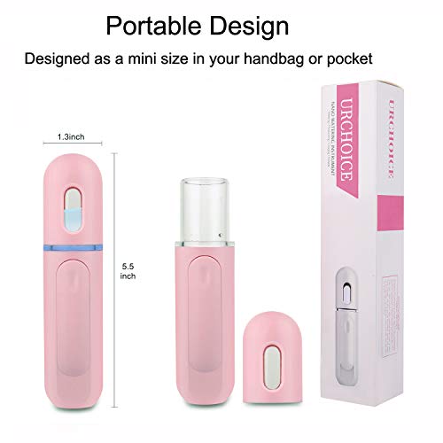 Nano Facial Mister, UrChoice Cool Mist 30ml Facial Handy Mist Sprayer – Support Adding Toner and Pure Milk, Moisturizing…