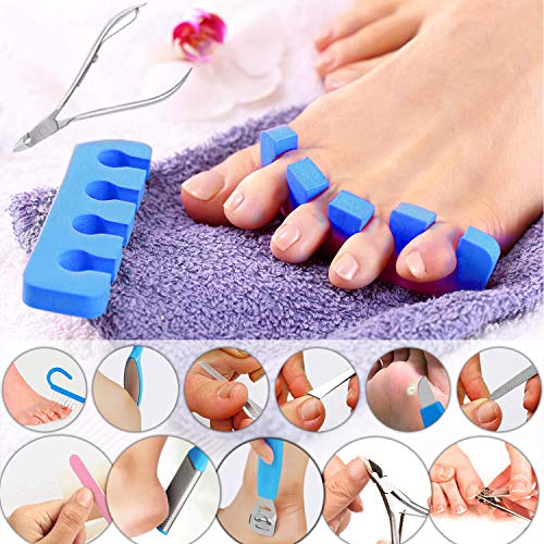 Professional Pedicure Tools Kit 20 in 1,Foot Care Kit Stainless Steel Foot Rasp Foot Peel and Callus Clean Foot Dead…