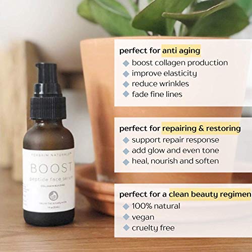 Collagen Peptide Face Serum – Reduce Fine Line & Wrinkles, Tighten & Lift Skin, Anti-Aging Smoothing Facial Serum…