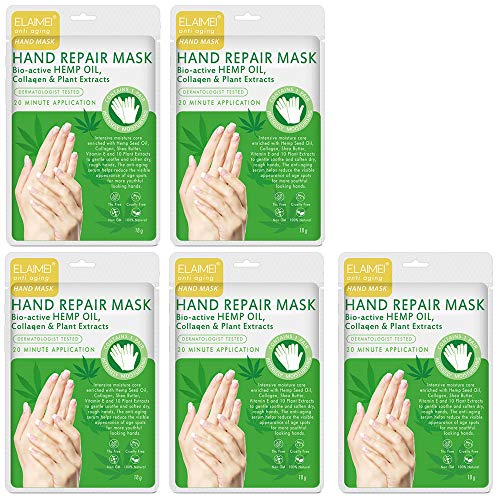 Repair Hand Mask for Dry Skin, Nourish Hand Mask Moisturizing Gloves, Spa Hand Mask Gentle Soothe and Soft, Anti Aging…