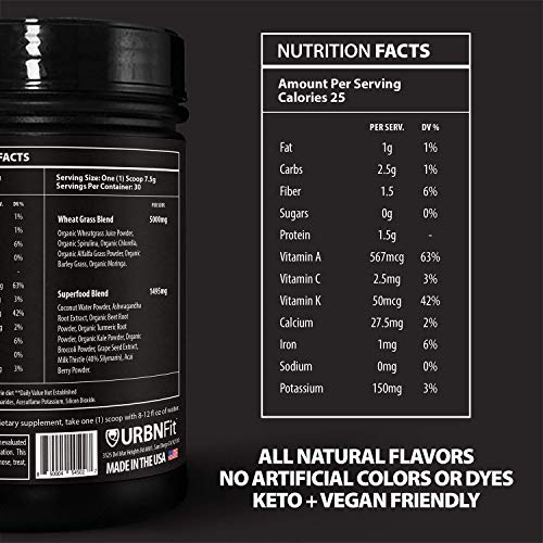 Daily Greens Organic Superfood Powder Supplement | 15 Organic Plant-Based Fruits and Vegetables in One Scoop | All…