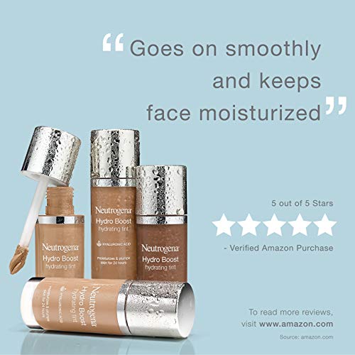 Neutrogena Hydro Boost Hydrating Tint with Hyaluronic Acid, Lightweight Water Gel Formula, Moisturizing, Oil-Free & Non…