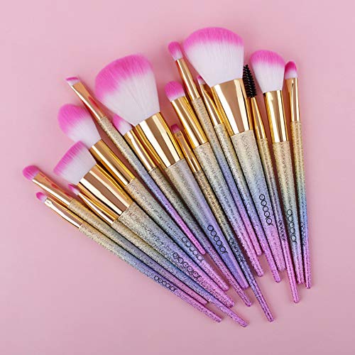 Docolor Makeup Brushes 16Pcs Fantasy Makeup Brushes Set Professional Make Up Brush Foundation Blending Blush Concealer…