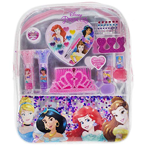 Townley Girl Disney Princess Cosmetic Backpack, 10 Pcs