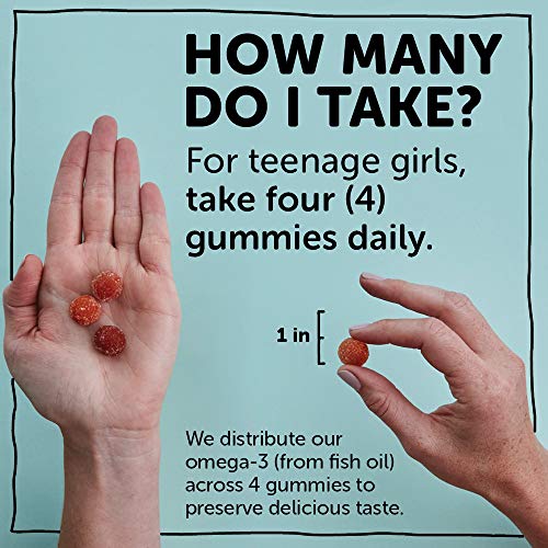SmartyPants Teen Girl Formula, Daily Multivitamin Gummies: Vitamins C, B12, K, Zinc, & Biotin for Immune Support, Energy…