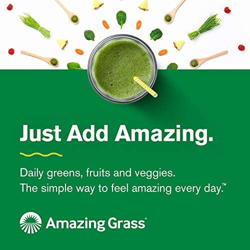 Amazing Grass Wheat Grass Tablets: 100% Whole-Leaf Wheat Grass Powder for Energy, Detox & Immunity Support, Chlorophyll…