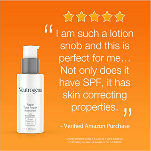 Neutrogena Rapid Tone Repair Retinol + Vitamin C Facial Moisturizer with Retinol, Vitamin C, Hyaluronic Acid & SPF 30…