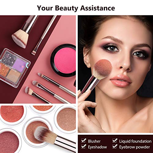 Syntus Makeup Brush Set, 16 Makeup Brushes & 4 Blender Sponges & 1 Brush Cleaner Premium Synthetic Foundation Powder…