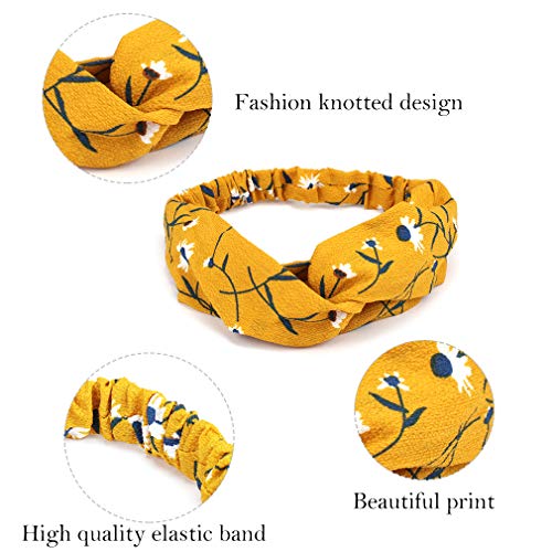 Araluky Boho Headwraps Headbands for Women Silk Floral Wrap Around Hiking Criss Cross Elastic Big Hair Bands Bohemian…
