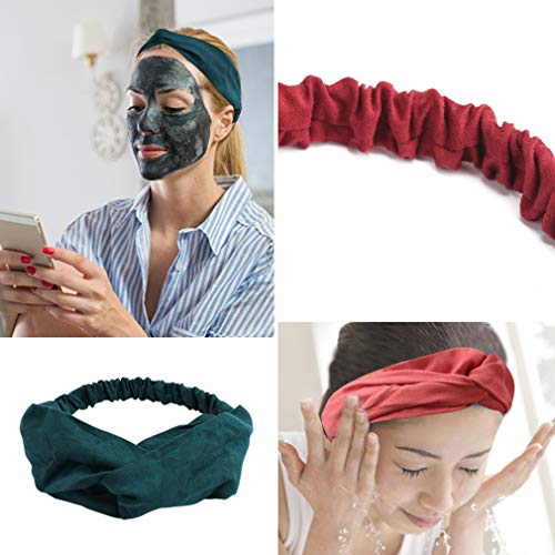 Araluky Boho Headwraps Headbands for Women Silk Floral Wrap Around Hiking Criss Cross Elastic Big Hair Bands Bohemian…
