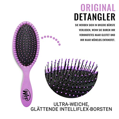 Wet Brush Original Detangling Hair Brush, Purple & Purple – Ultra-Soft IntelliFlex Bristles – Detangler Brush Glide…