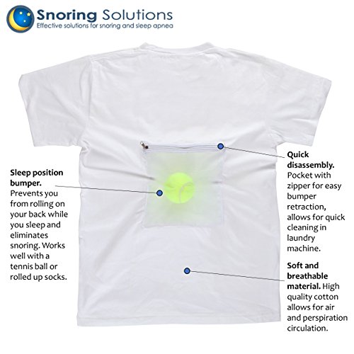 Stop Snoring T-Shirt – Snore Stopper – Most Comfortable Snoring Aid. Health Expert Recommended for Back Snorers…