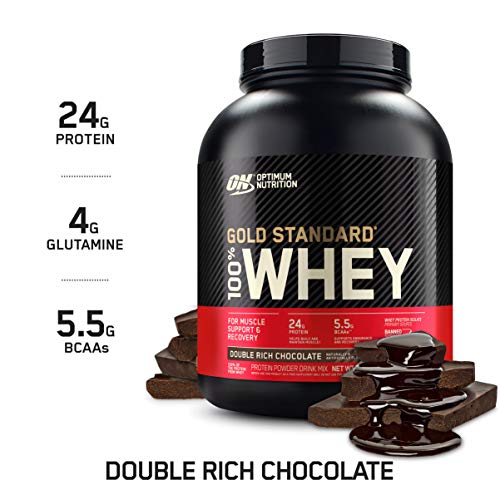 Optimum Nutrition Gold Standard 100% Whey Protein Powder, Double Rich Chocolate, 5 Pound (Packaging May Vary)