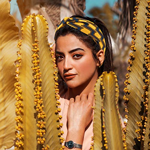 EAONE 16 Pcs Boho Headbands for Women, Fashion Headbands Floral Bandeau Head bands Retro Elastic Hair Bands Criss Cross…