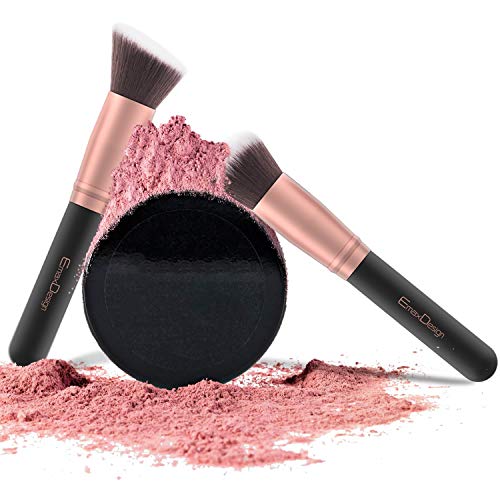 EmaxDesign Makeup Brushes 17 Pieces Premium Synthetic Foundation Brush Powder Blending Blush Concealer Eye Face Liquid…