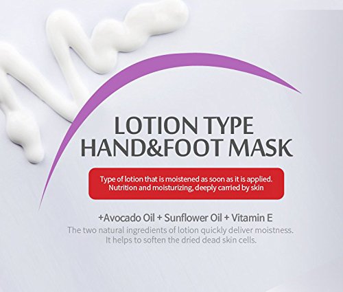 Epielle Hydrating Foot Masks (Socks 6pk) for foot cracked and dry heel to toe and callus Spa Masks – Shea butter…