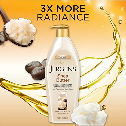 Jergens Hand and Body Lotion, Shea Butter Deep Conditioning Body Moisturizer, with Pure Shea Butter, Dermatologist…