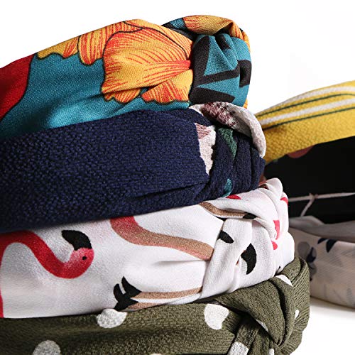 Kisslife 12 Pack Wide Headbands Knot Turban Headband Hair Band Elastic Plain Fashion Hair Accessories for Women and…