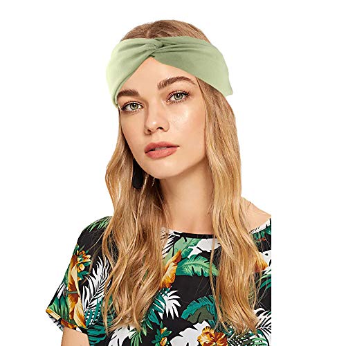 Yeshan Women and Girls Stretch Criss Cross Fashion Headband/Bandana/Turban/Headwrap Knotted Hairband,pack of 6