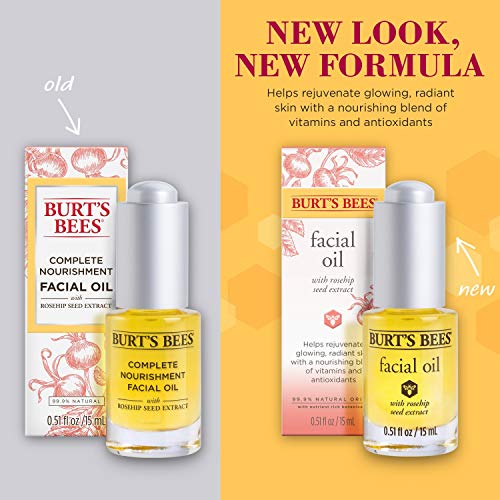 Face Oil, Burt’s Bees Hydrating & Anti-Aging Facial Care, 0.05 fl oz Ounce (Packaging May Vary)