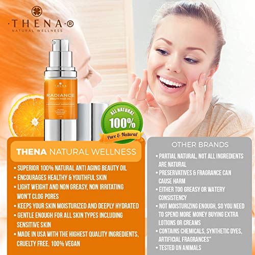 Organic Facial Oil For Gua Sha Anti Aging Face Oil Serum With Hydrating Hyaluronic Acid, Vitamin C, Antioxidant Rosehip…