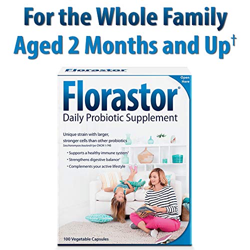 Florastor Daily Probiotic Supplement for Women and Men, Proven to Support Digestive Health, Saccharomyces Boulardii CNCM…