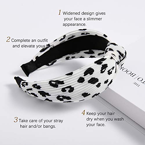 Knot Headband For Women | Comfortable And Stylish Top Knot Headband For Women | Hair Accessories For Women | Leopard…