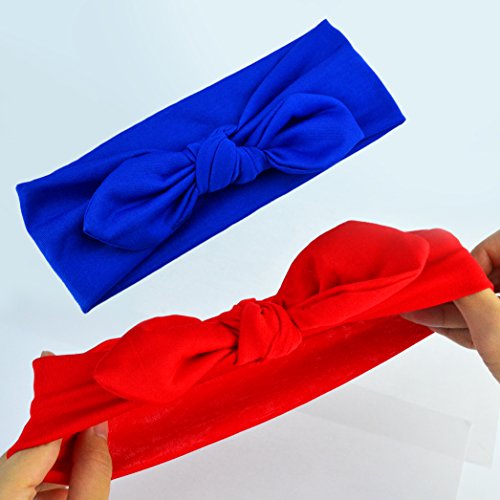 Miayon Women Headbands Headwraps Hair Bands Bows Accessories Turban Head Wraps Cotton 10pcs Solid Color for Woman Girls