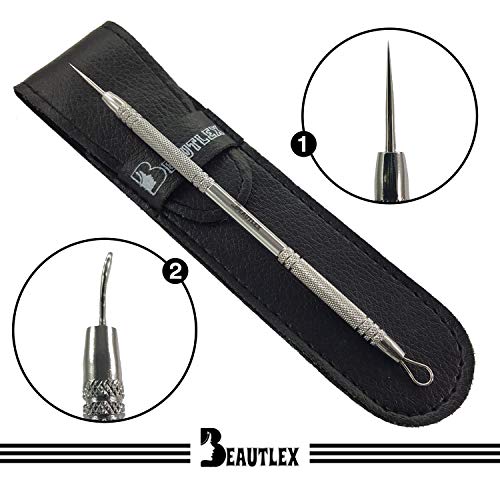 Lancet for Facial Milia Remover and Whitehead Extractor. Double Ended Angled Circle Loop & Sharp Needle Pimple Popper…